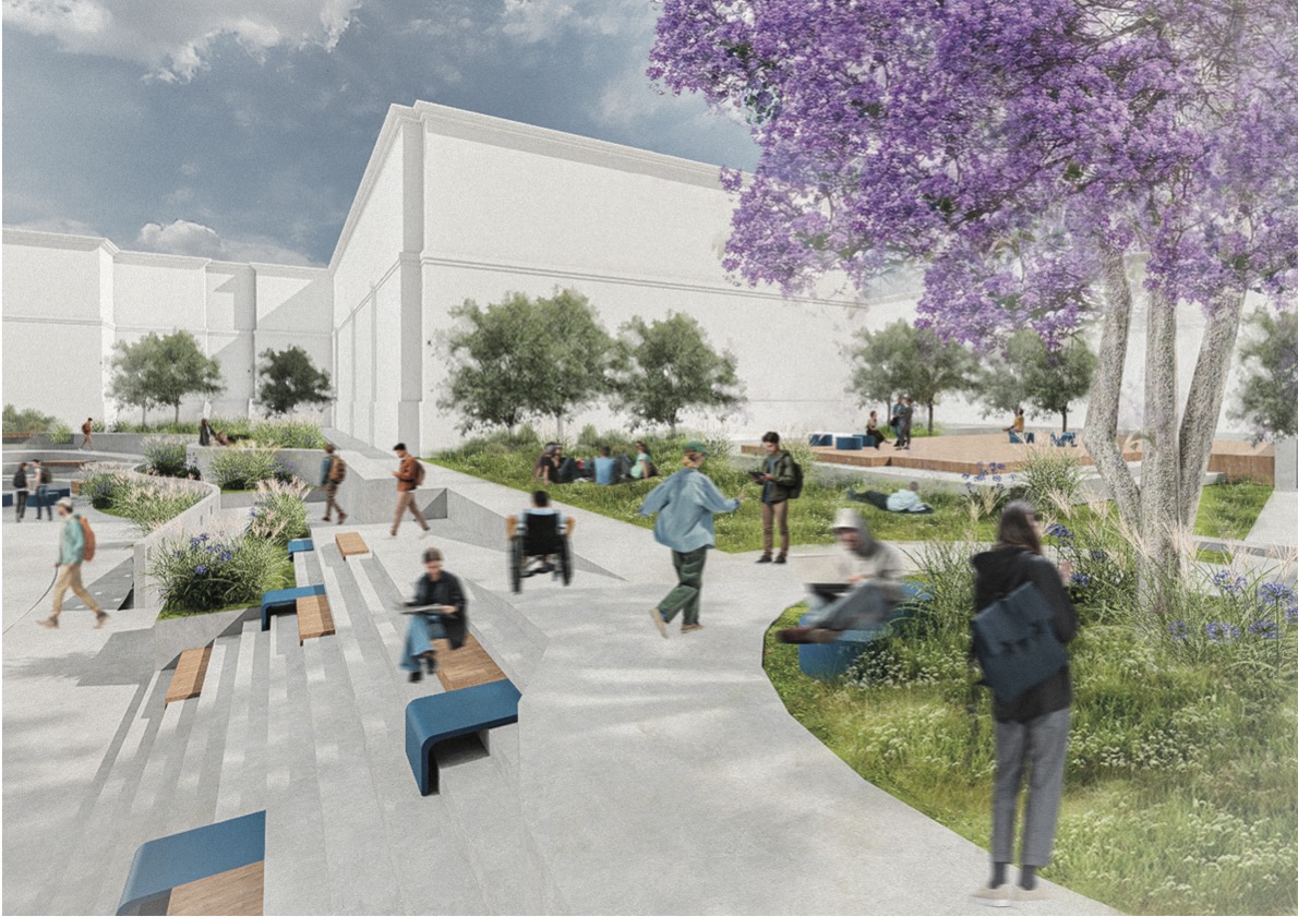 Propuesta patio central + sala de estudio UNS 校园广场-18