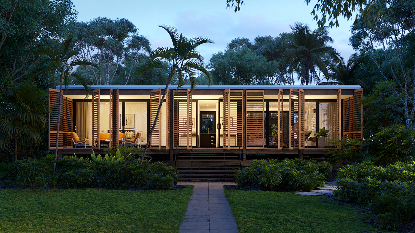 Miami 风情度假屋——Brillhart 建筑事务所的惊艳设计-2