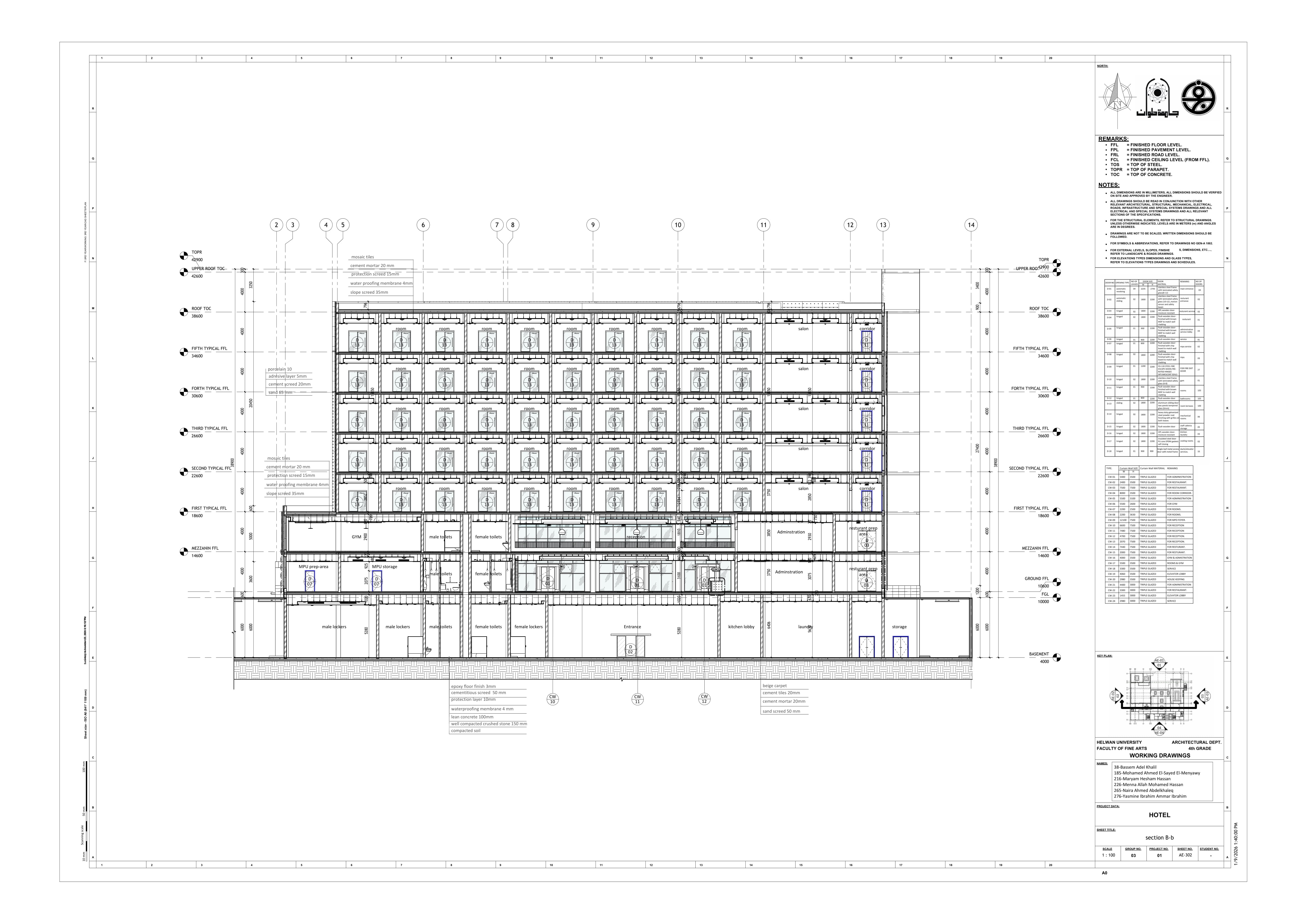 Blue Hotel | 3-Star Hotel Working Drawings-22