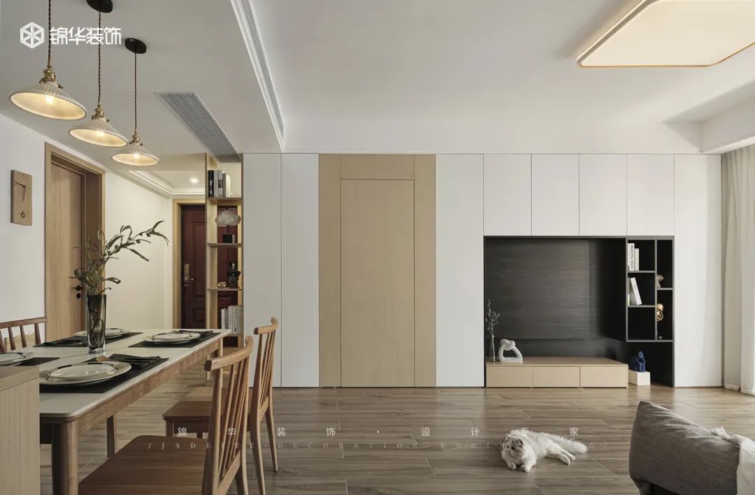 99㎡极简木质空间丨锦华装饰-25