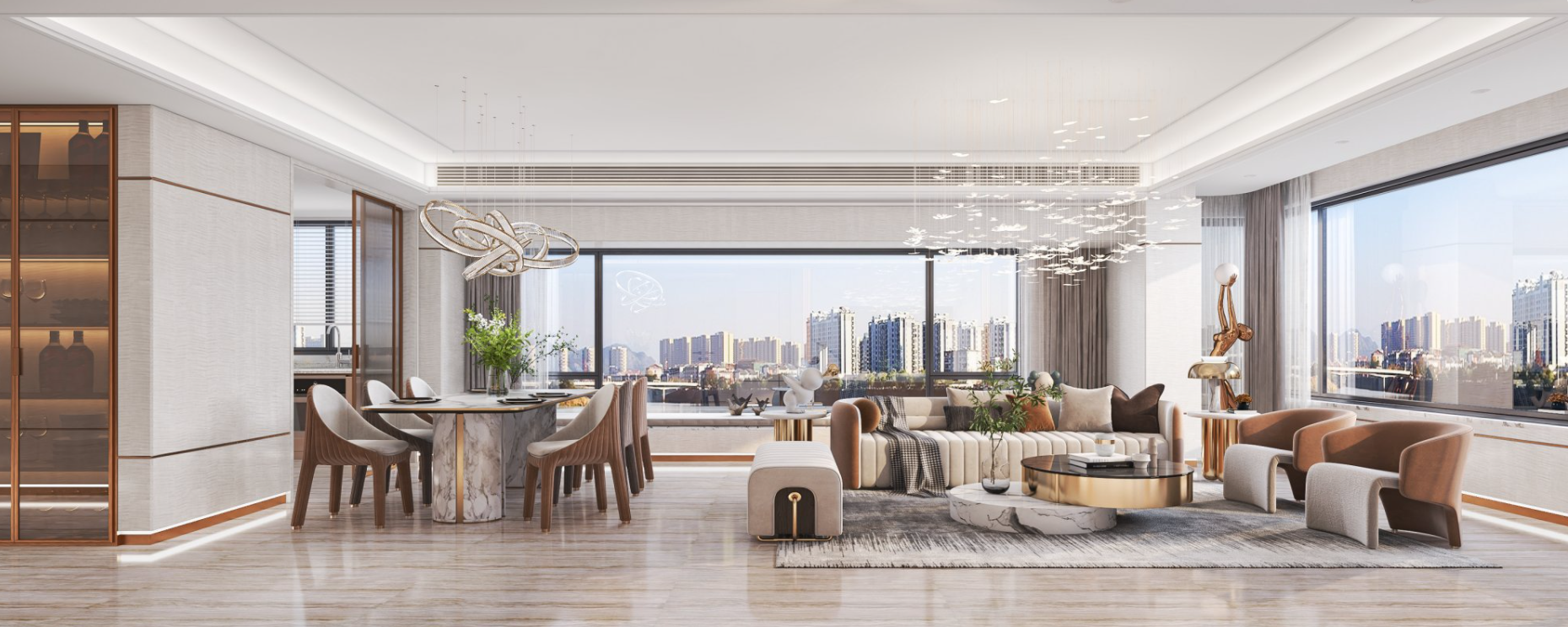 现代港式轻奢平层设计-3