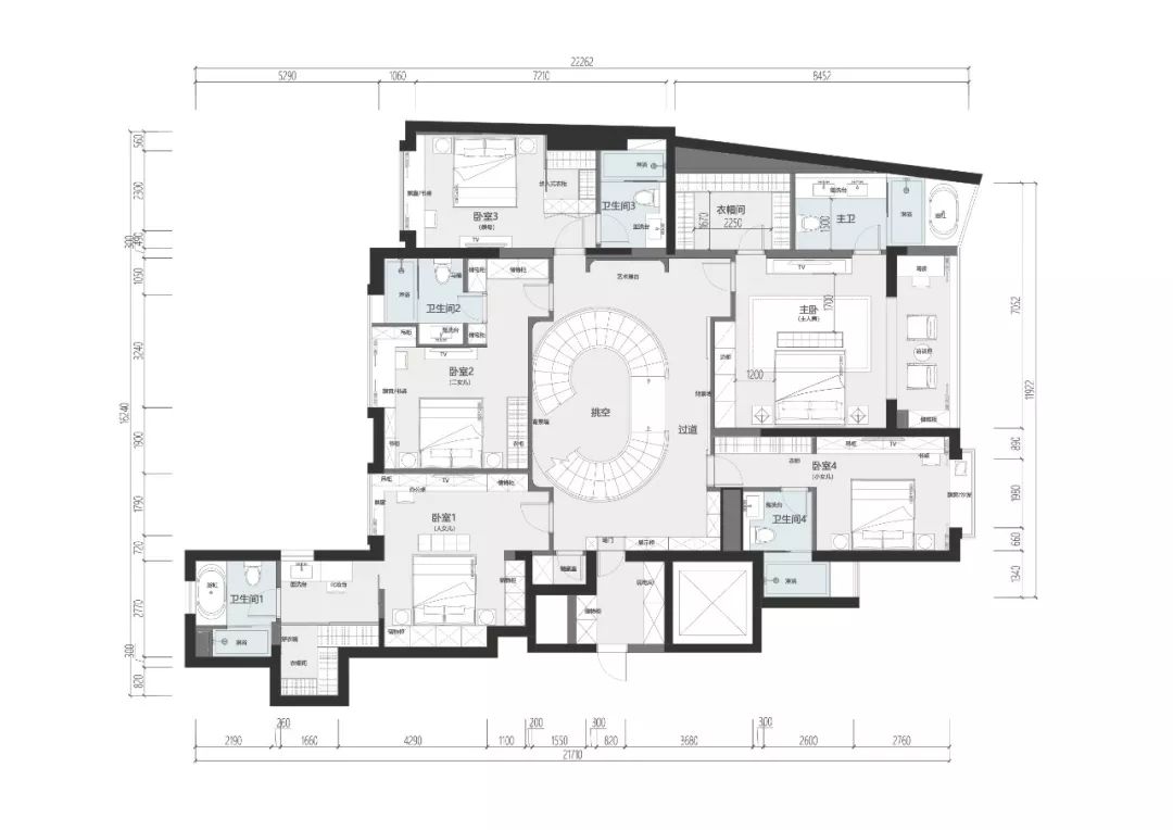 陆家嘴顶层私宅，舞者般的旋转楼梯-13