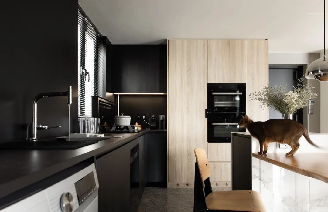 黑白灰+木色，89㎡书香一室户｜涵瑜设计-14