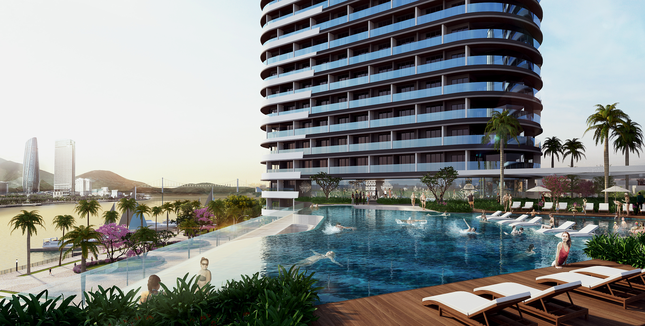 越南传统服饰灵感 Century Bay Danang 双子塔设计-11