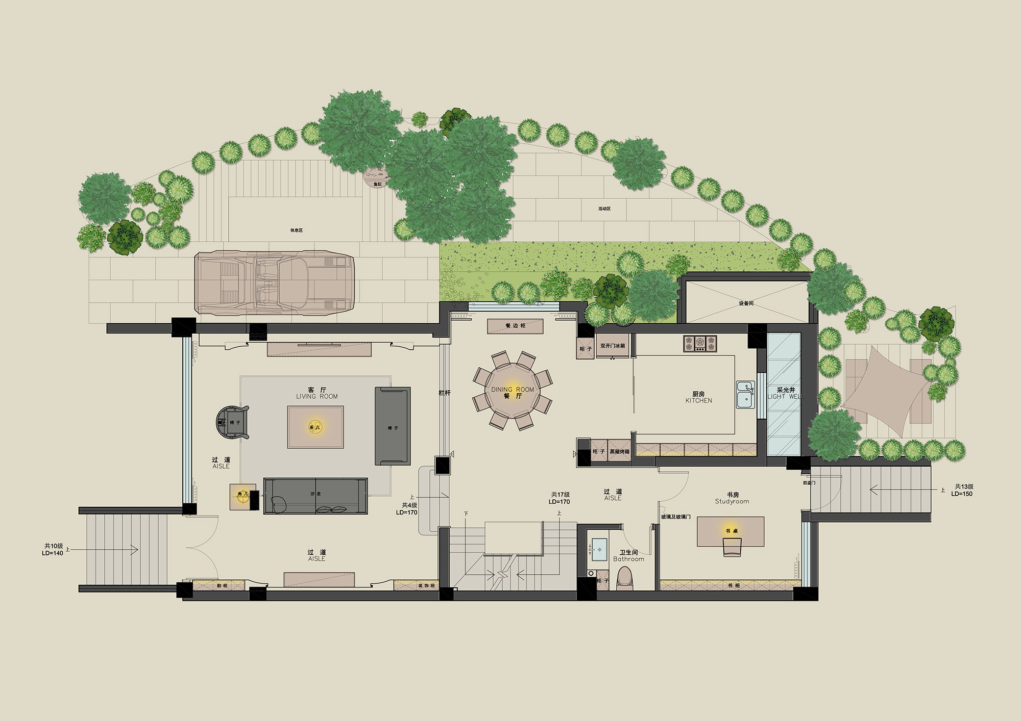 山水之间 · 王艳打造的艺术化别墅空间丨中国无锡丨深白空间设计事务所-10
