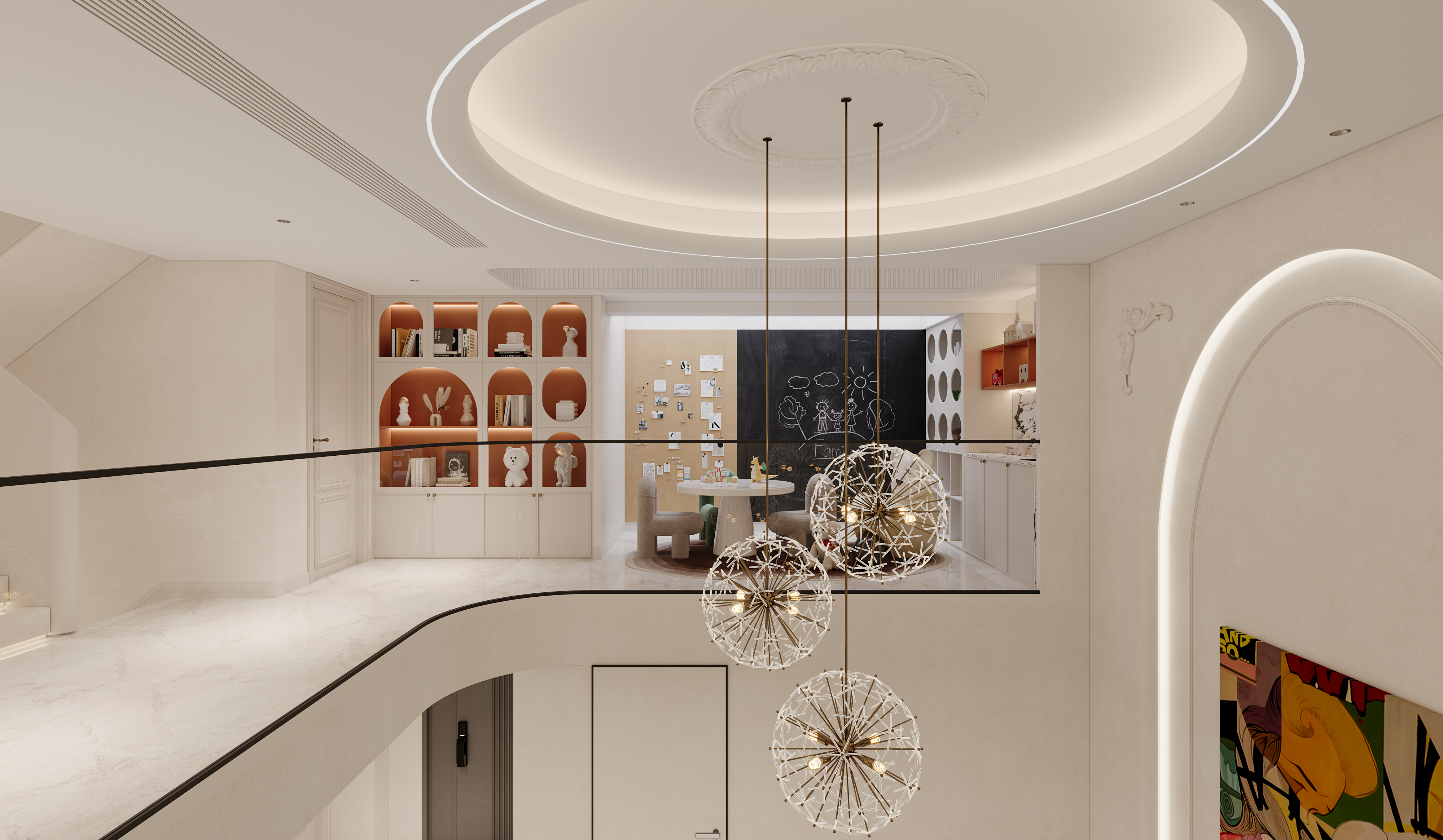 「流动的浪漫」法式轻奢私宅-30