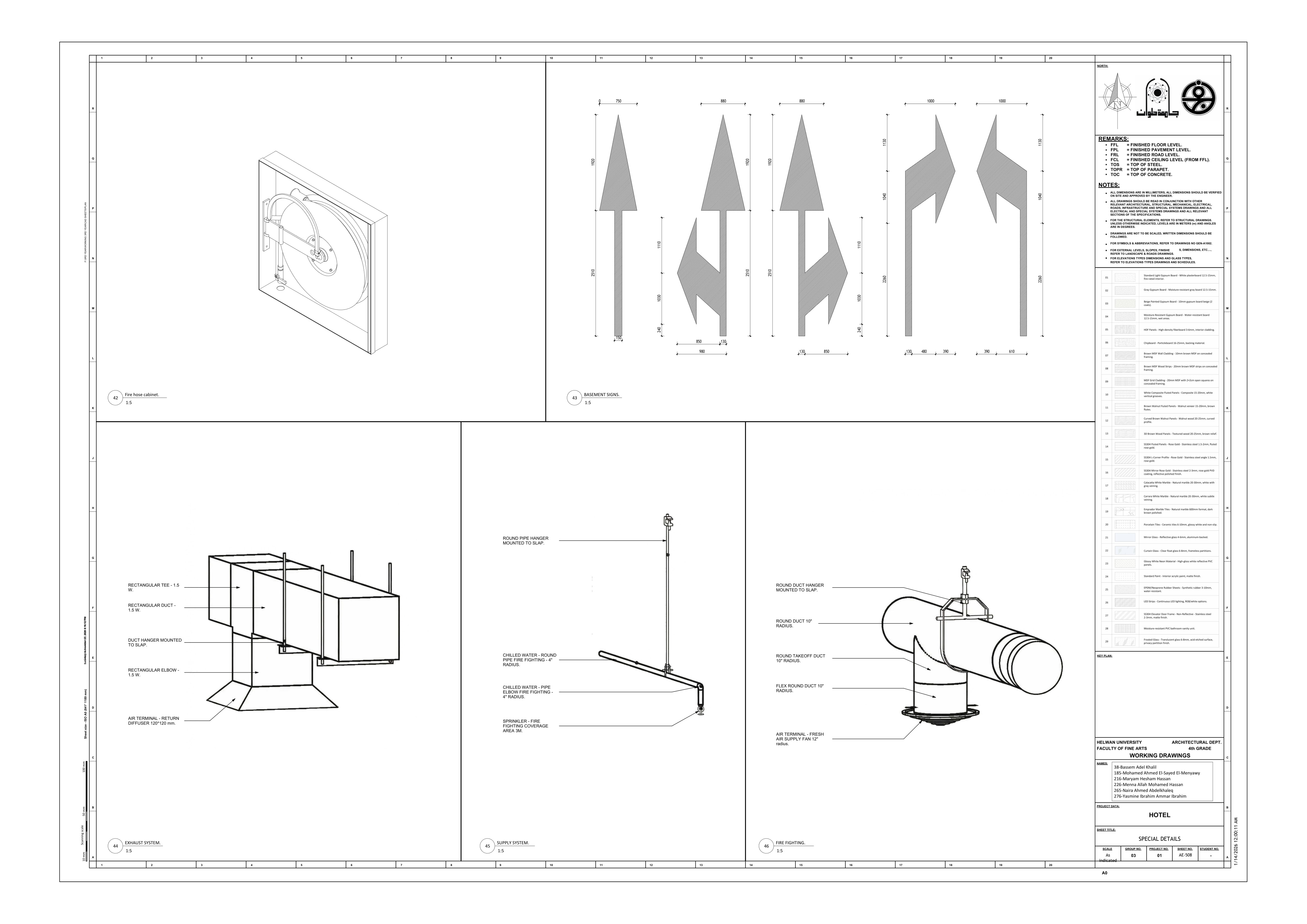 Blue Hotel | 3-Star Hotel Working Drawings-119