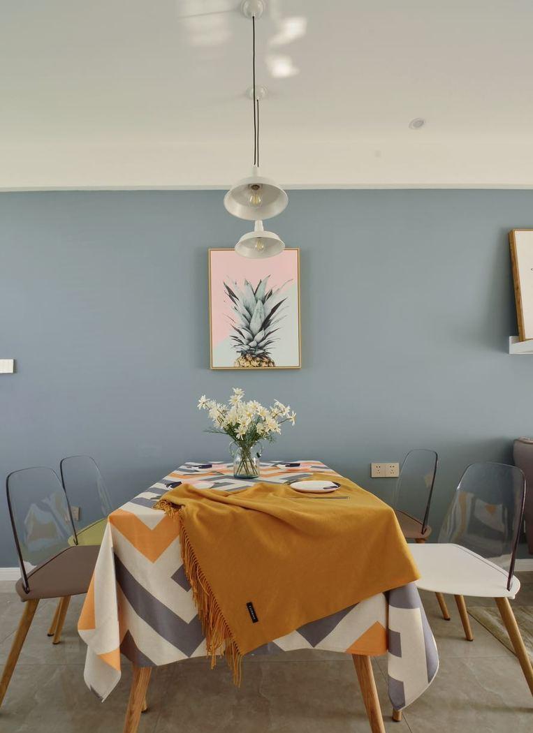 北欧风 87㎡多彩家居设计-6