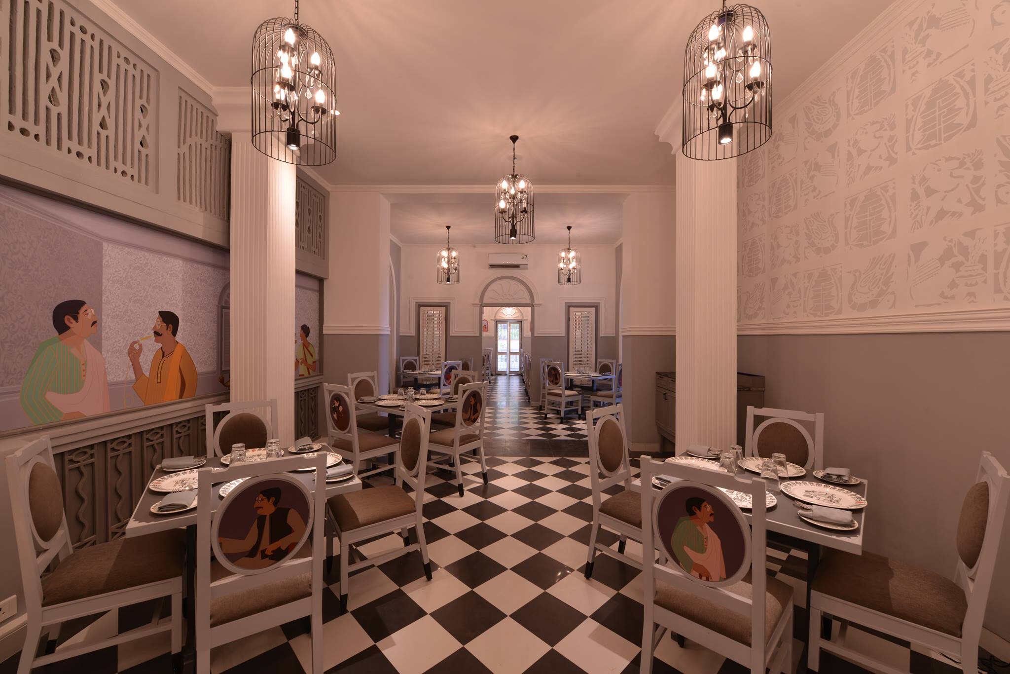 色彩碰撞的印度传统艺术酒店设计-32