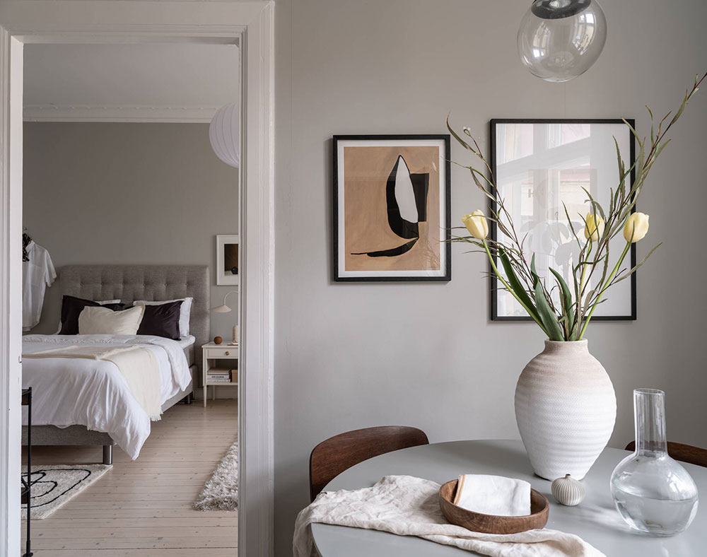 瑞典 41 平米小公寓的温馨灰色空间设计-14