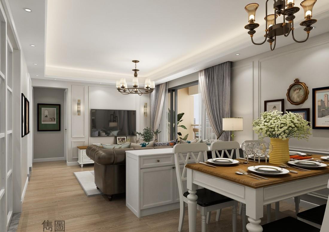 广州盈翠华庭唐宅美式家居改造-2