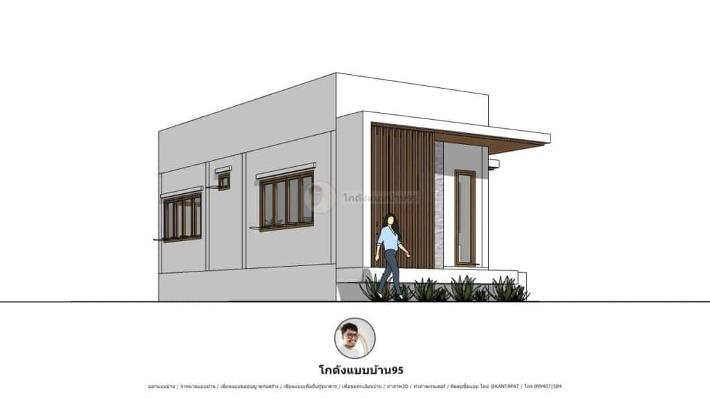 方形房屋 P  1994 单层小房屋设计-16