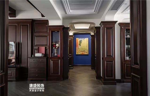 康盛装饰┃180㎡美式复古私宅·一步一景的视觉盛宴-63