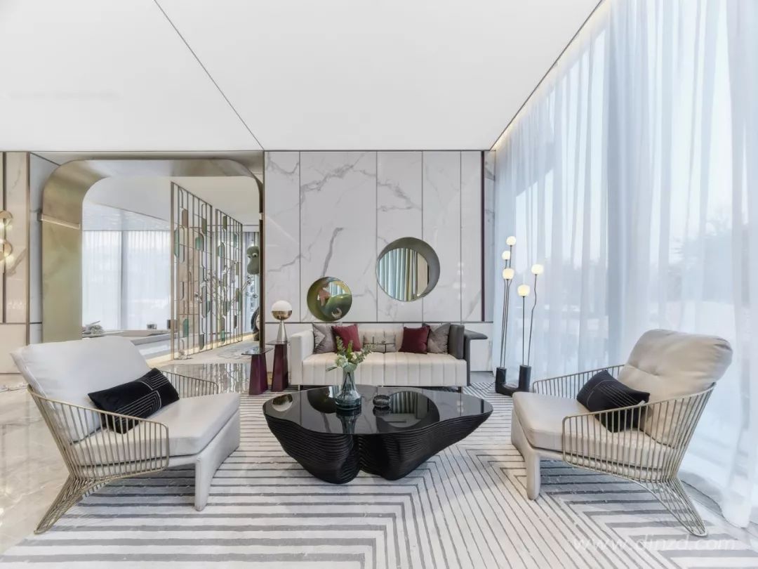 《云水谣》现代轻奢售楼处，融入自然元素，打造优雅空间-42