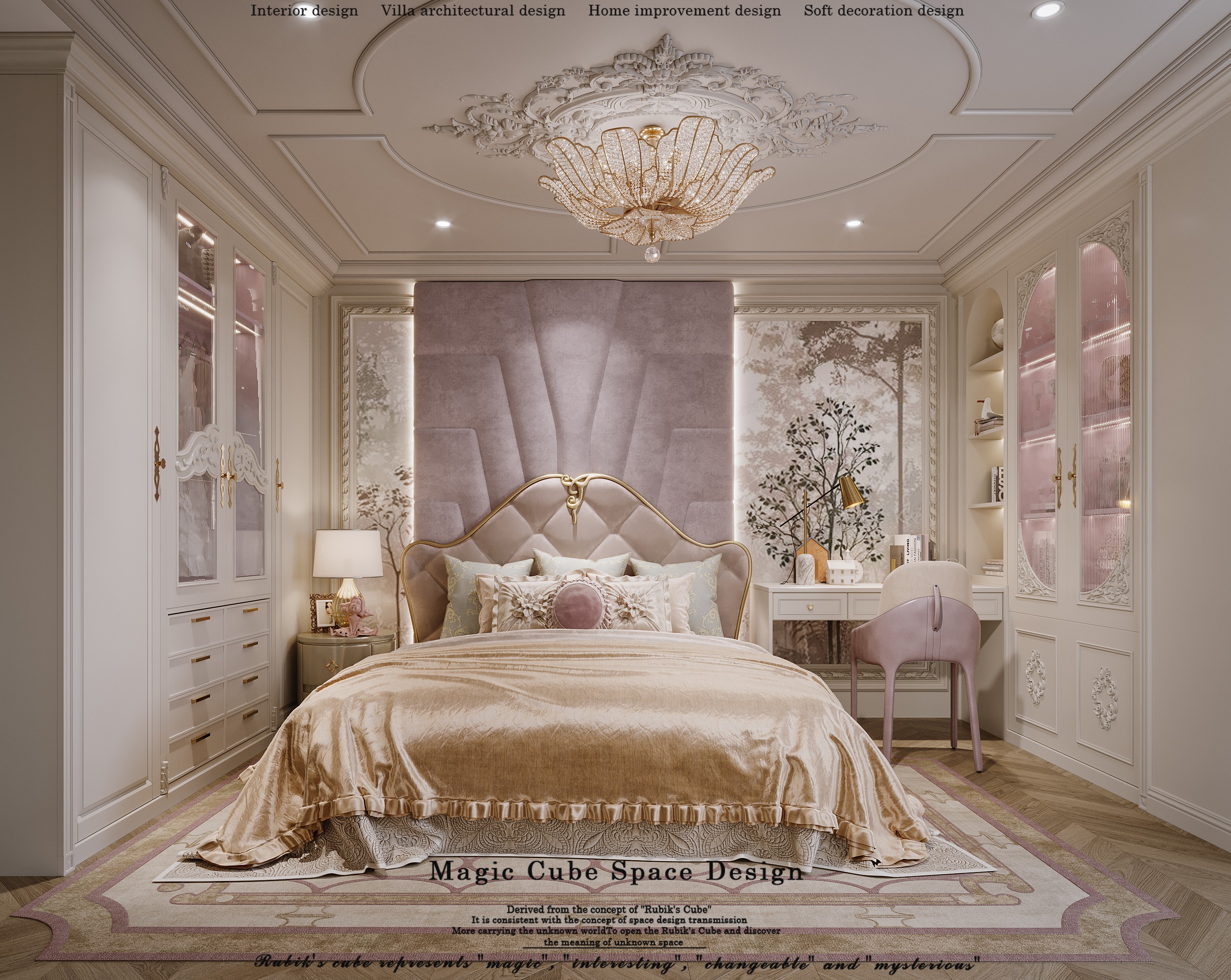 浙江•法式复古别墅设计丨中国浙江丨魔方空间设计-44