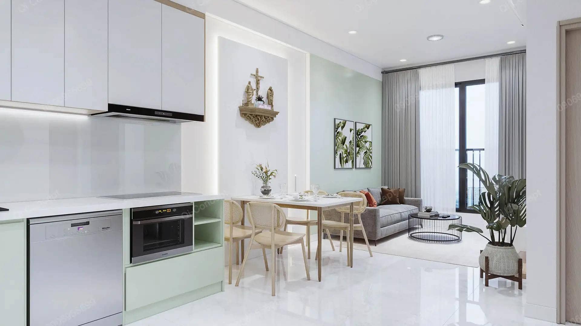 Picity两居室公寓设计丨越南胡志明市丨EKE-18