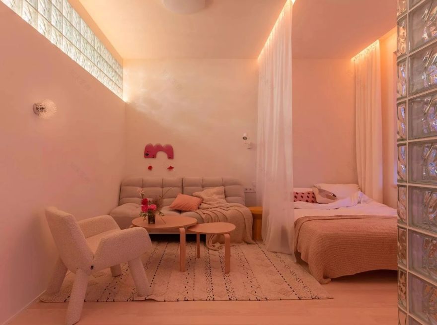 40㎡玻璃砖小宅丨Tatyana Ponomareva 和 Olga Elizarova-17