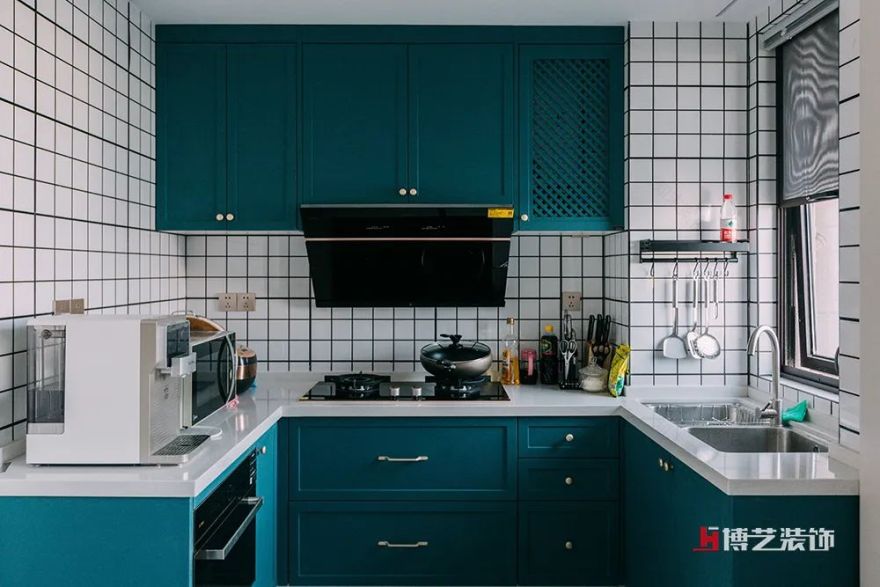 蓝调婚房 | 美式风格中的蓝粉浪漫-20