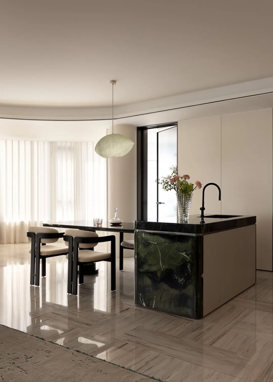 江景流动处，生活悄然盛放—重塑228㎡徐汇滨江宝能公馆游艇大宅的光与序-38