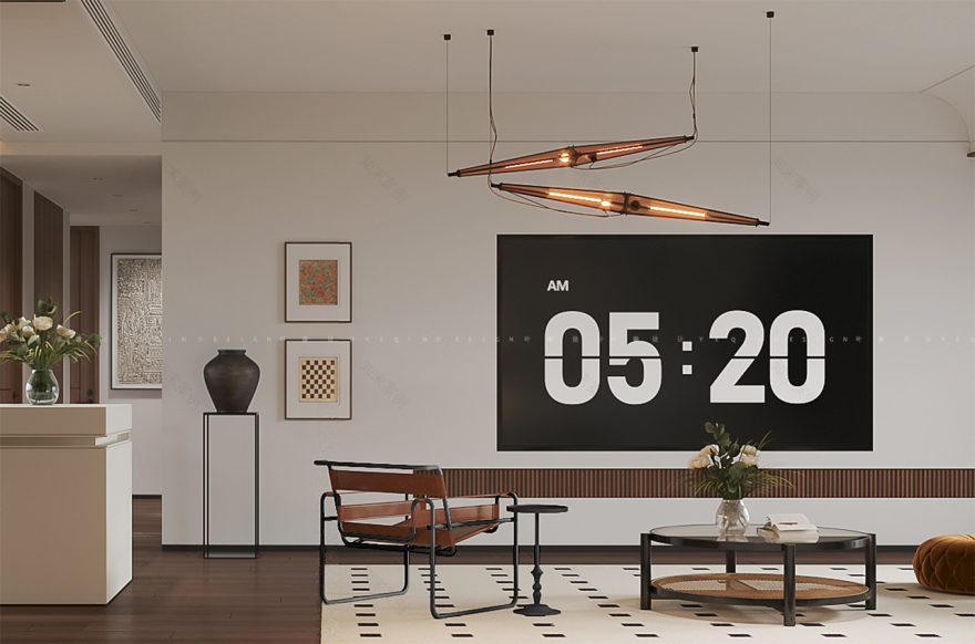 氛围感轻复古大平层丨中隆建业-6