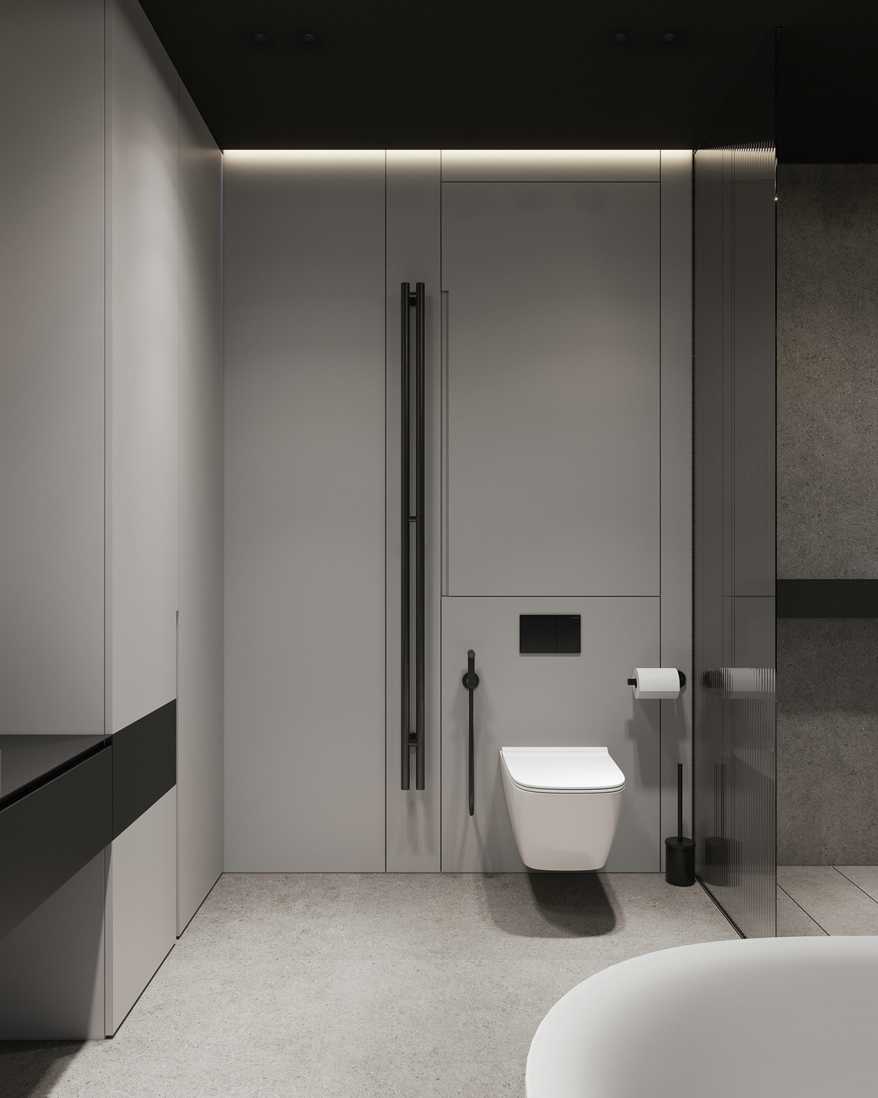 100㎡高级灰色系公寓设计 超高级的质感！-17