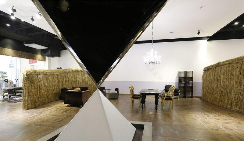 天津居然之家国际家居展馆——金字塔光影空间的原始魅力-30