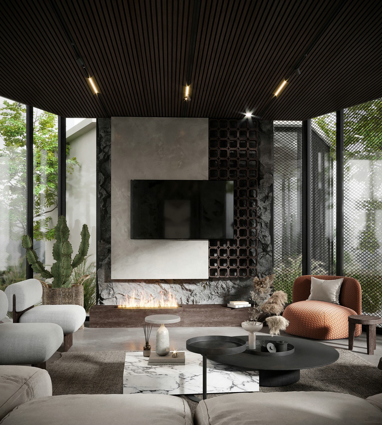 水泥灰+侘寂风，构筑不一样的静谧住宅-0