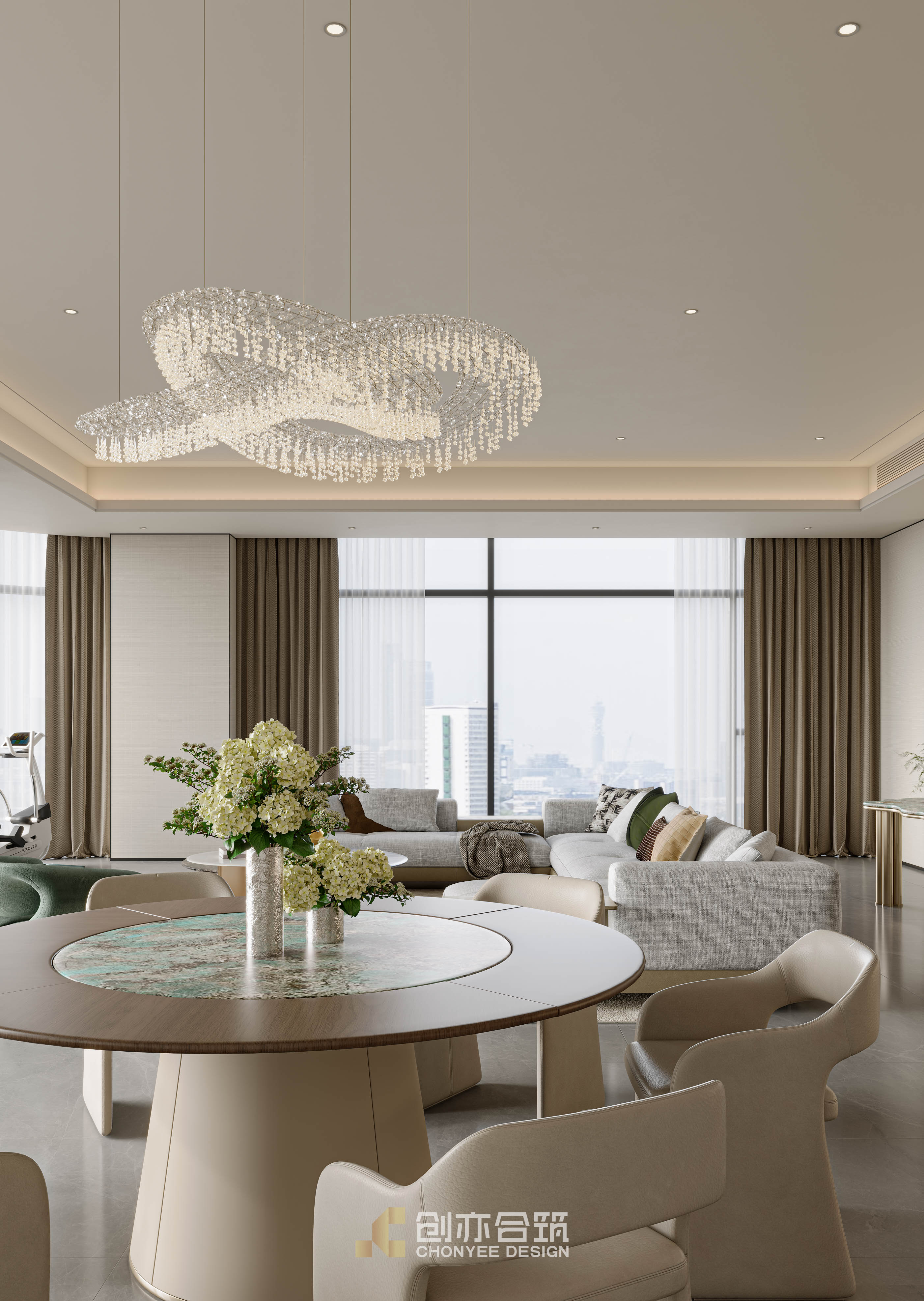 创亦合筑CHONYEE DESIGN｜长沙·润和滨江湾 440平-2