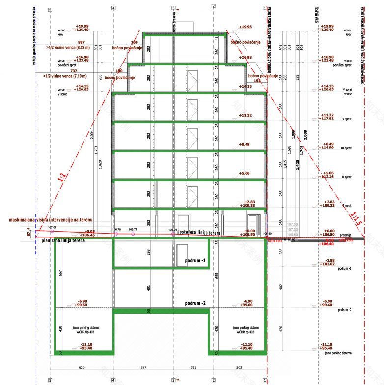 贝尔格莱德老城区5层17户住宅楼建设项目丨贝尔格莱德“Cube D”工作室-21