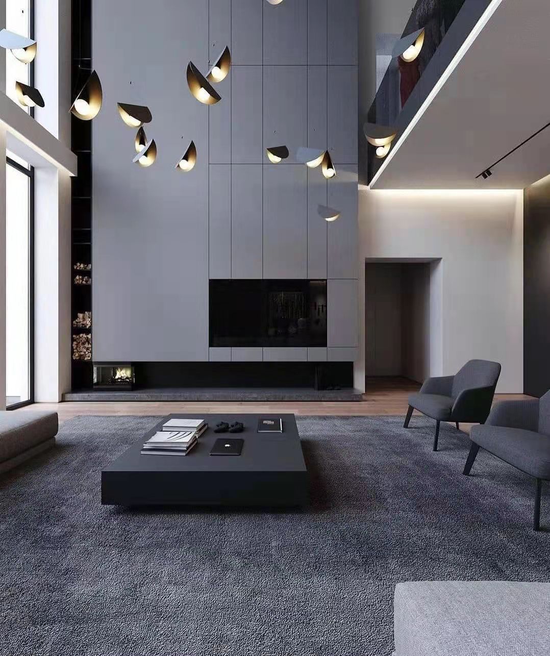 黑白现代别墅设计-10