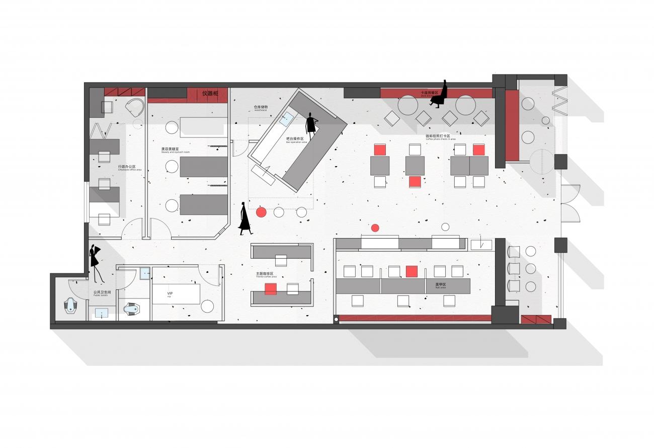 朴生设计 | 将咖啡店氛围于女性美业-6