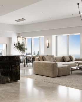 Dubai Marina - Living room & Bedroom