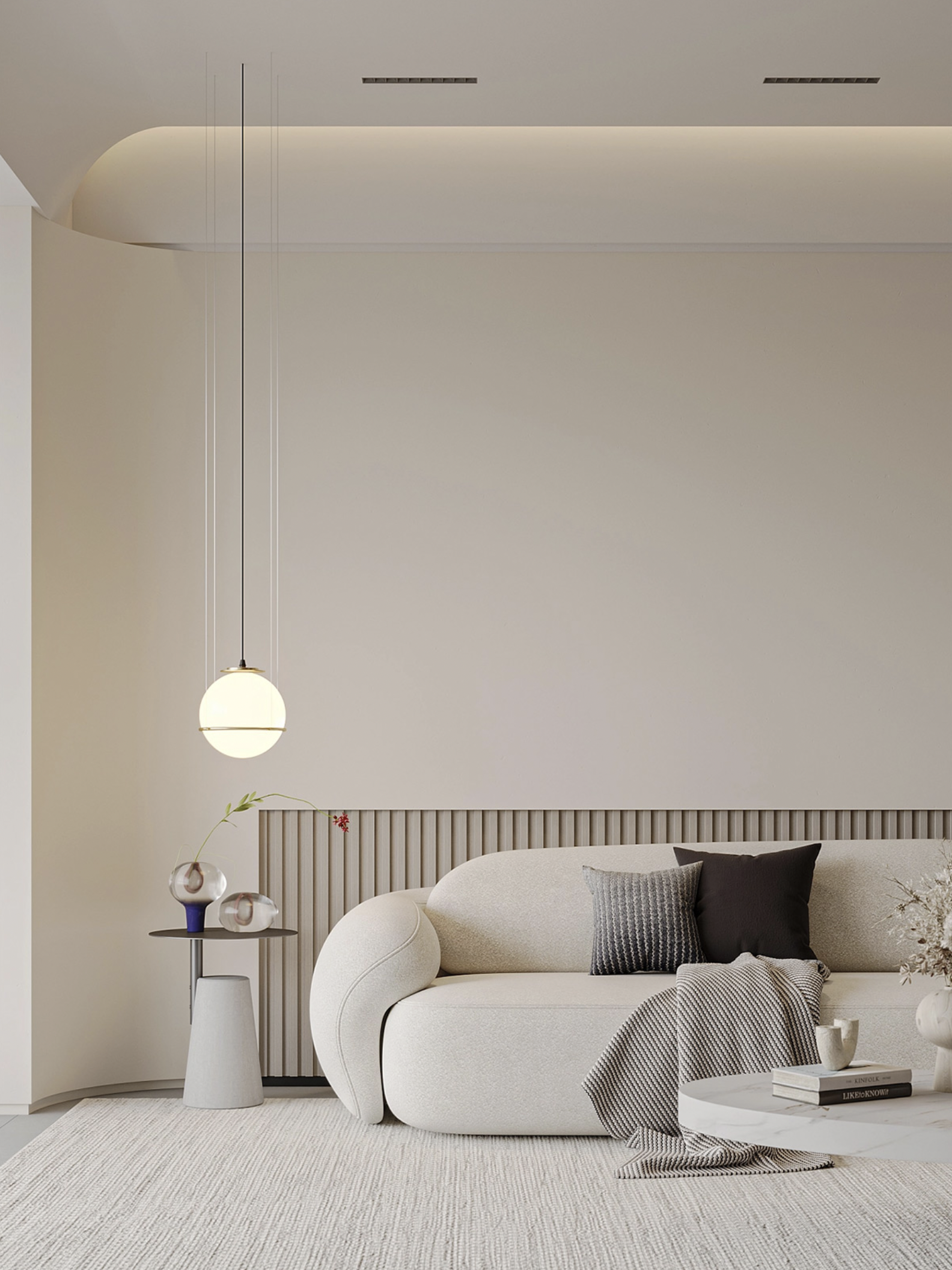 96㎡奶油侘寂风 幸福感平层-1