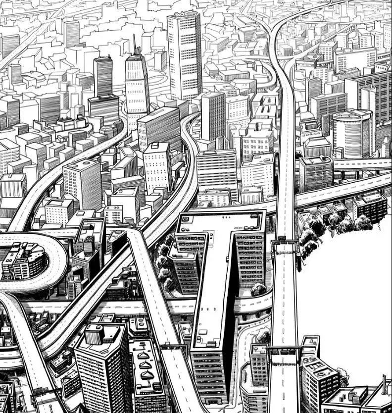 法国艺术家托马斯·达提格斯手绘中国全景建筑,细节震撼!-53