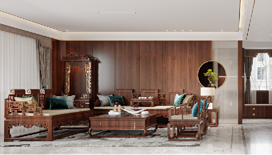 现代新中式风格设计丨周笙笙建筑装饰设计-17