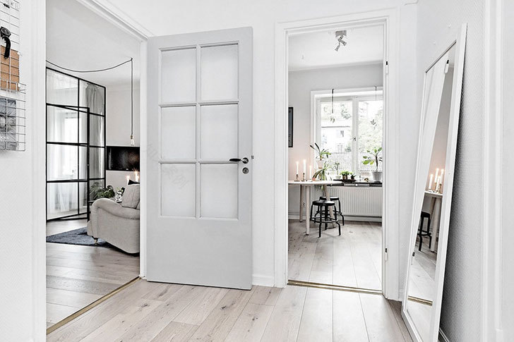 瑞典创意小公寓设计 | 玻璃墙与蓝色元素-16