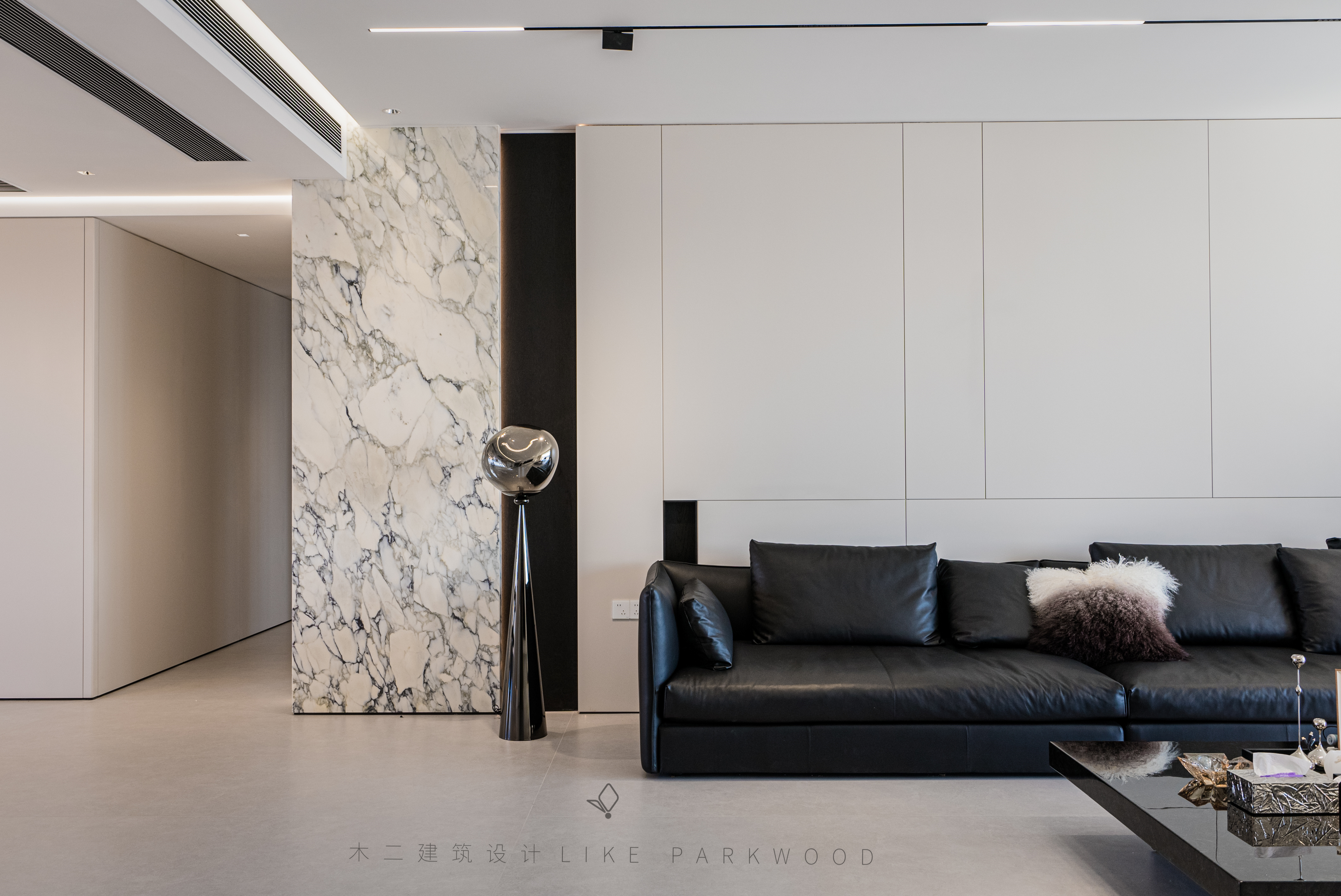 木二设计|298平极简滨江平层-10