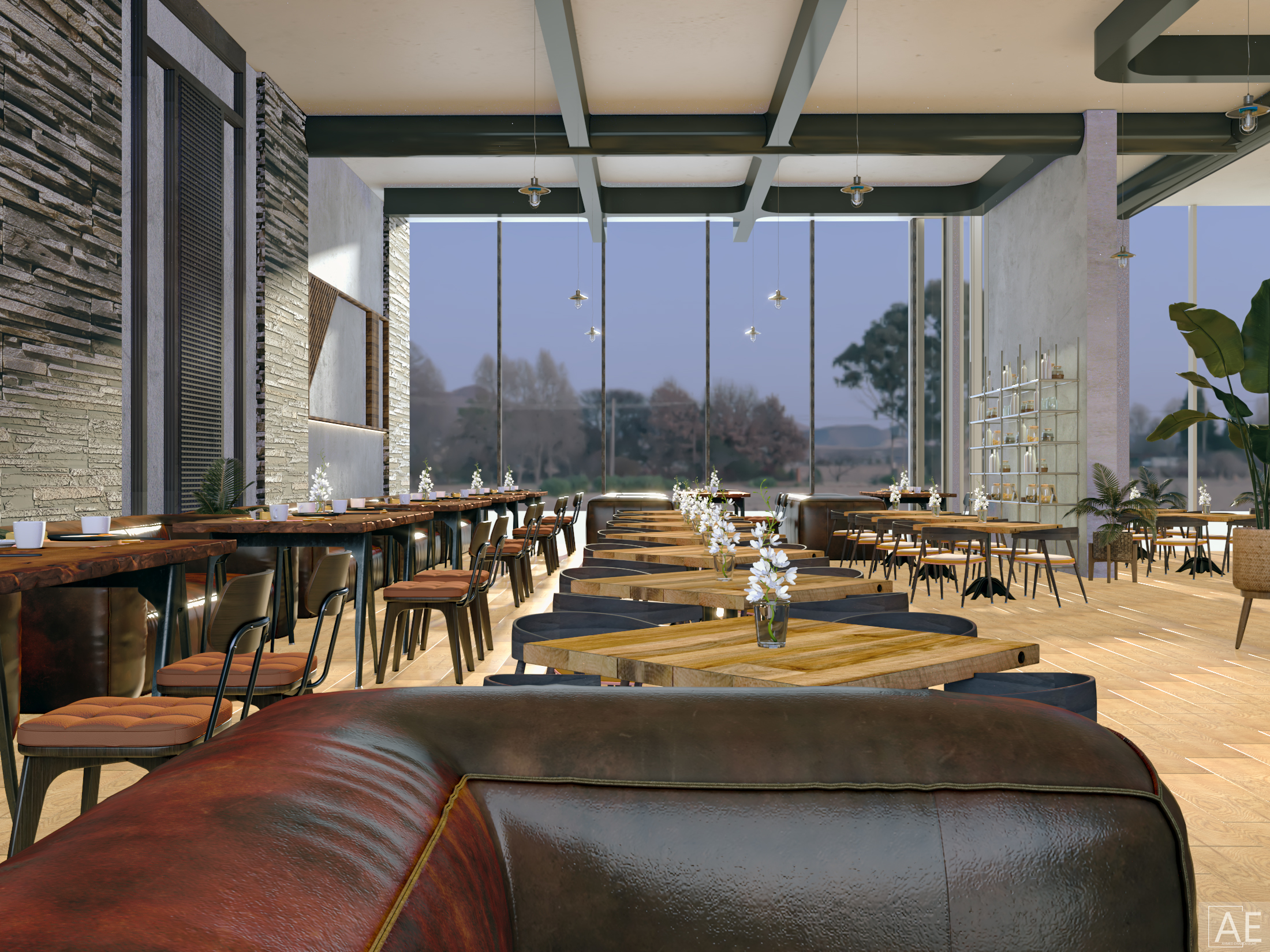 England Resturant 室内设计项目丨4th Year Architecture-8