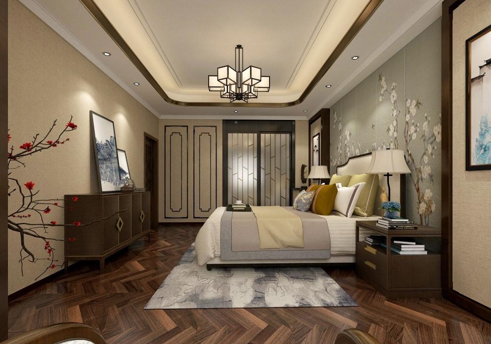 盛高山鼎260㎡新中式别墅装修效果图-2