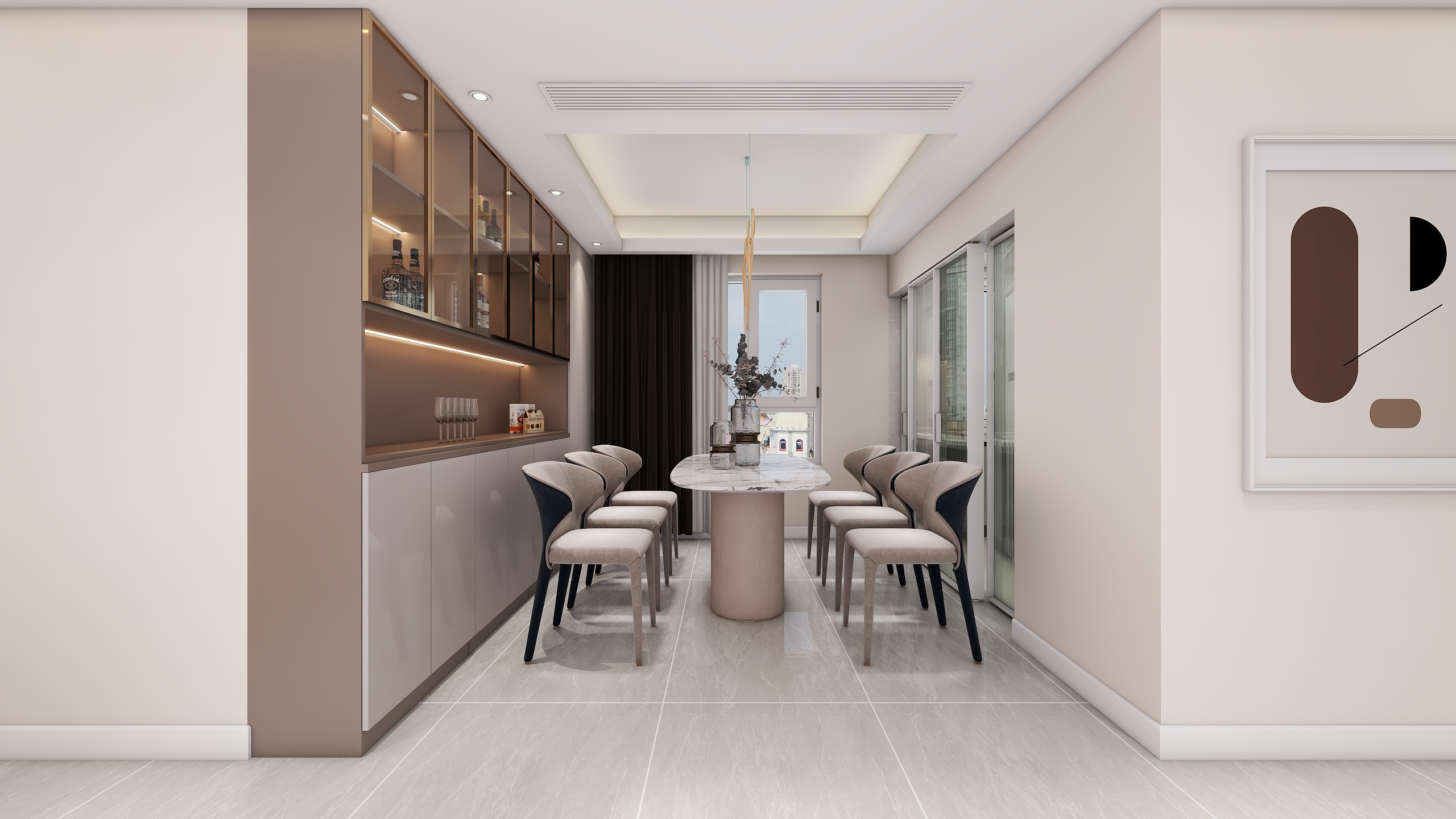 陕西安康万达one（119平方现代简约四居室）-14