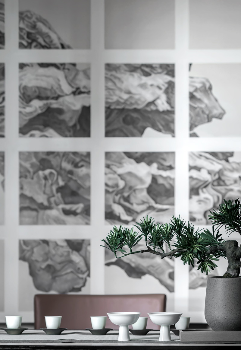 武汉弘阳印月府样板房 | 解读轻奢时尚与灰度艺术-11