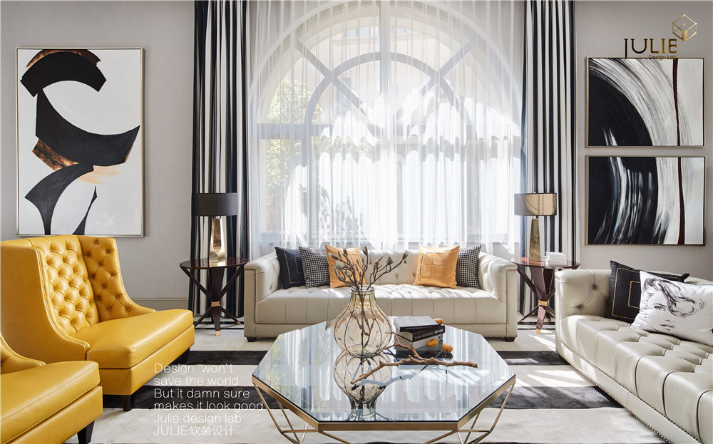 杭州东海闲湖城——710㎡时尚摩登别墅  杭州JULIE软装设计-6