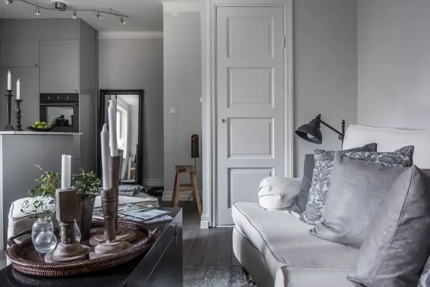 东方韵味 | 融合东西方元素的 35m²小公寓-9