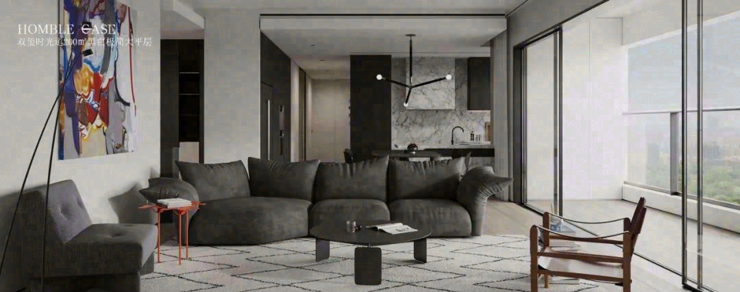 极简大平层设计丨HOMBLE 红柏设计-44