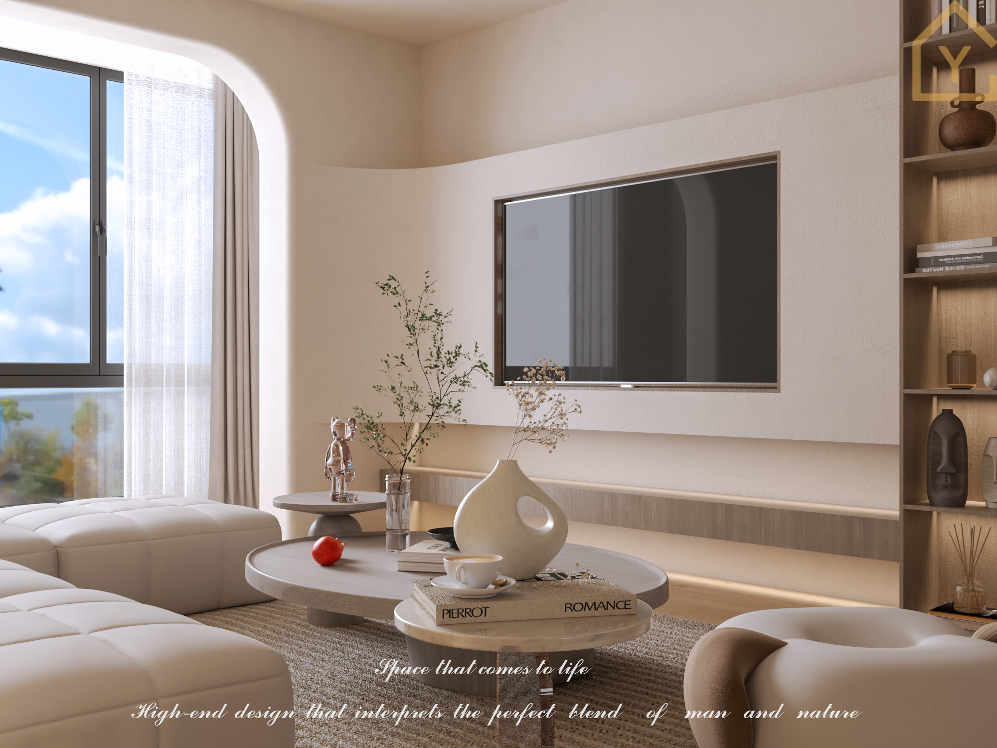 原木奶油风客餐厅-5