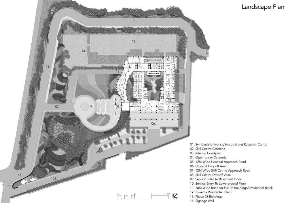 印度共生大学医院研究中心 · 自然为本的疗愈空间-36