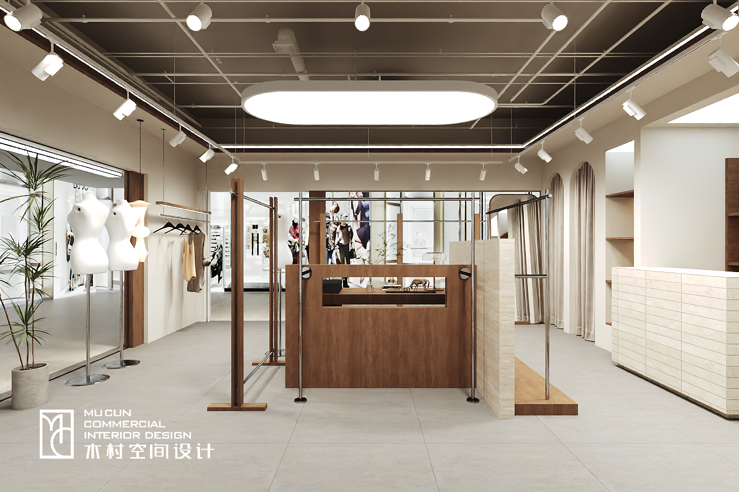 奶油风服装店设计丨中国苏州丨木村空间美学-11