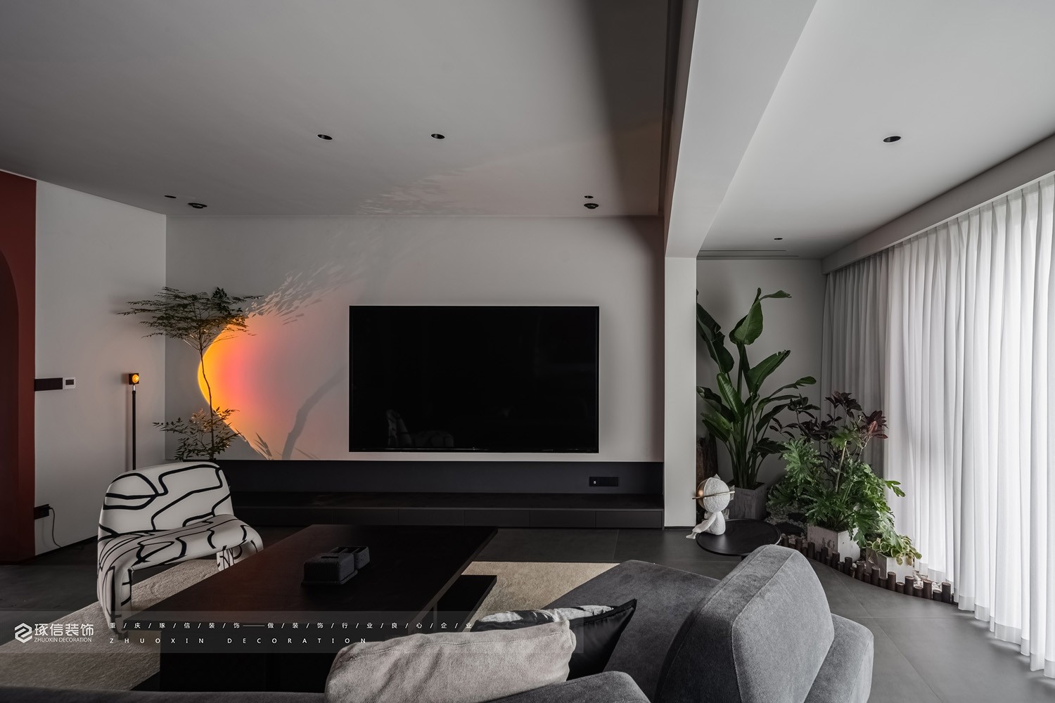 120 平现代风,黑红 cp 档丨琢信装饰-4