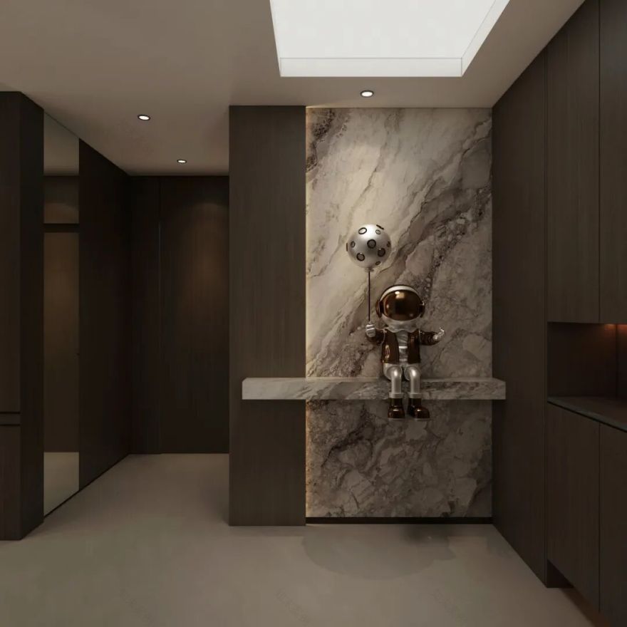 215㎡意式轻奢风格|时代中心,意木华彩-7