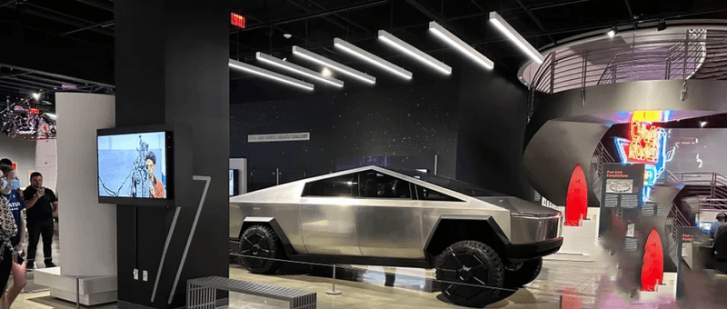 Linear Museum Lighting Design for Tesla Cybertruck-0